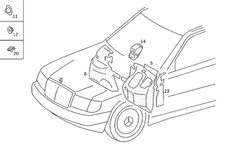 Genuine Mercedes-Benz Plastic Nut 201-990-00-50