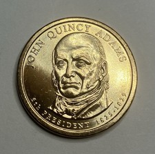 2008 P $1 John Quincy Adams uncirculated Presidential Dollar from US Mint Roll