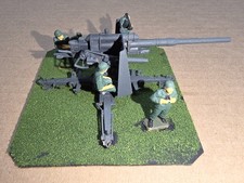  5 1/72 WWII German 88mm Gun With 5 Soldiers Plastic Model Assembled and Painted