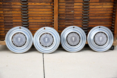 Vintage Pontiac Motor Division Hub Caps Firebird GTO LeMans wheel covers 4