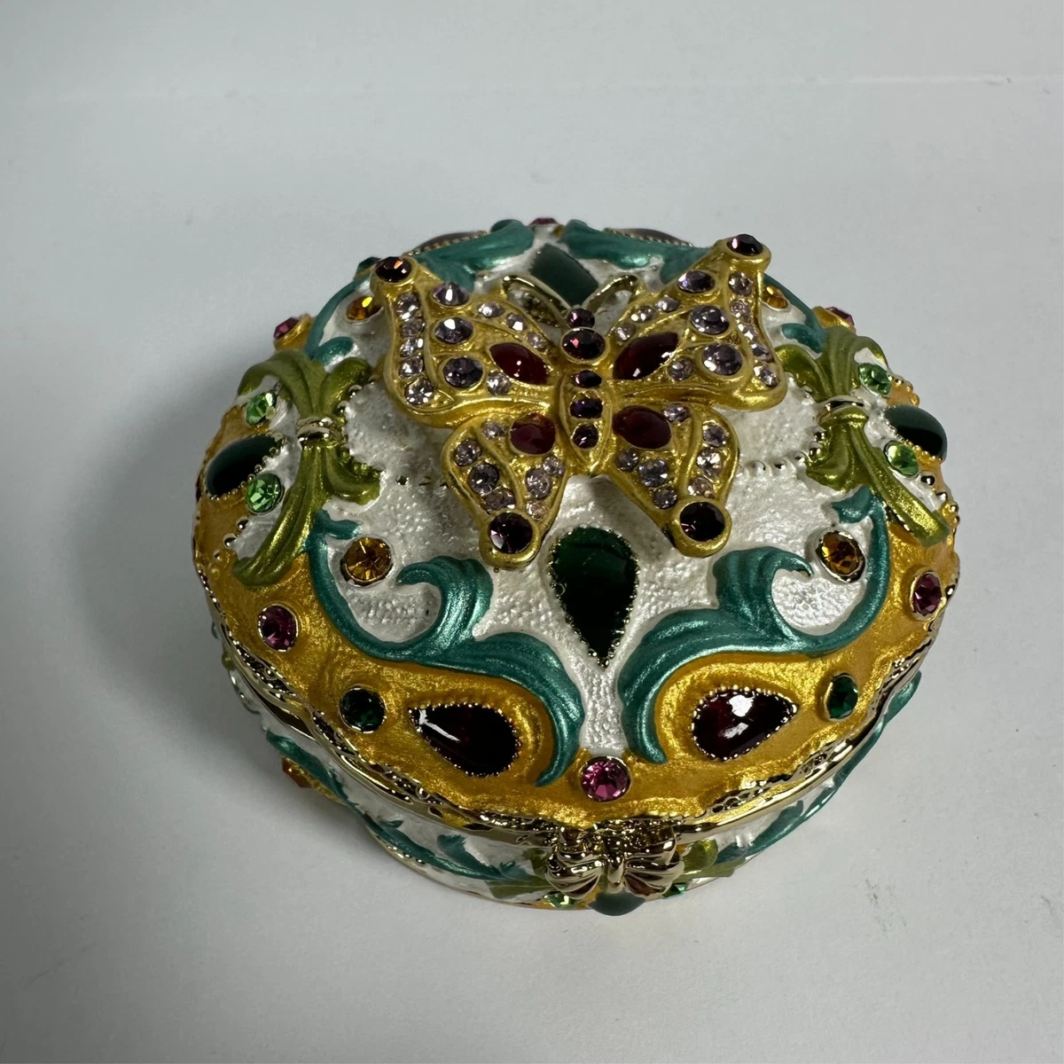 ヴィンテージ　ジュエリーボックス　バタフライ　アンティーク Butterfly Box In Collectible Decorative Trinket Boxes for sale | eBay