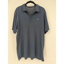 TravisMathew Mens XL Navy Pima Cotton Blend Short Sleeve Polo Shirt