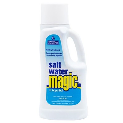 Natural Chemistry Swimming Pool Salt Water Magic for Salt Generators - 1 Quart