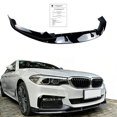 Für BMW 5er G30 G31 M-Paket 2017-2020 Schwarz Glanz Frontlippe Spoilerlippe