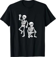 Funny Dancing Skeletons Cartoon Halloween Anti T.R.U.M.P T-Shirt