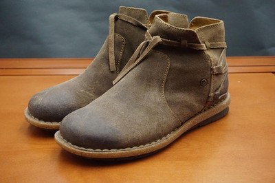 Børn Wynter II Shoes Womens Size 9 Brown Suede Zip Ankle Bootie Casual Rustic
