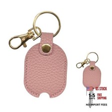 Leather Car Key Cover, Vintage Broken Car Keychain 2.8 x 1.9 inches Pink