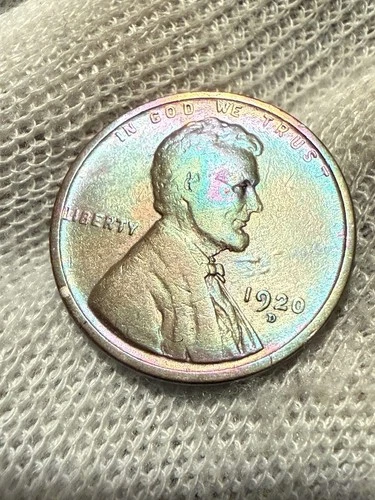 1920-D Lincoln Wheat Penny Cent - Gem XF+ Red Toned Nice Color WOW