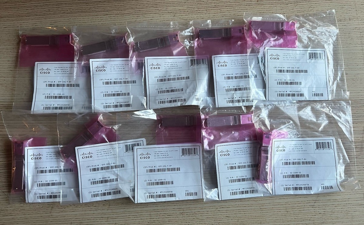 ハンドメイドn Cisco SFP-10G-T-X 10GBASE-T SFP+ 80m@/Cat7Cat6a Copper RJ45