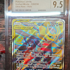 The Pokémon Company CGC 9.5 Garchomp & Giratina GX 228/236 Unified Minds UR Holo on eBay