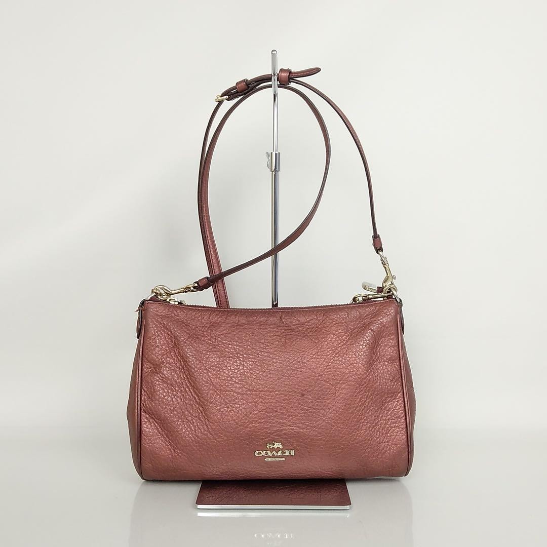 Coach Leather 2-Way Shoulder Bag in Red #PC30PP - Model 2503-139