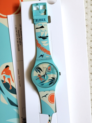 RELEASE Swatch Hawaii NEI Nick Kuchar Aloha SO29Z705 41mm for sale