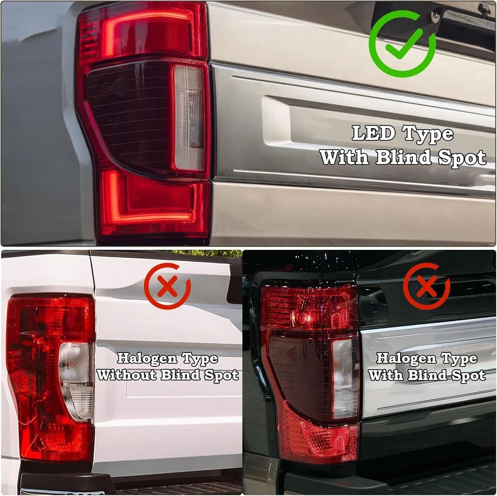 LH FULL LED with Blind Spot Tail Light Fit for 2020 2021 2022 Ford F250 F350 F45 - Thumbnail 11