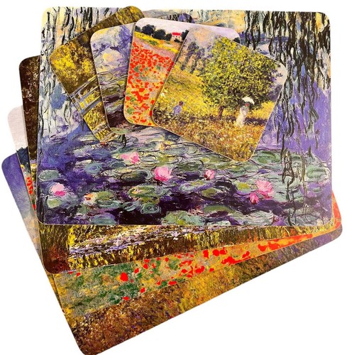 **Special Offer** Set of 4 Placemats Tablemats and Coasters Cork Backed Heat Res - Picture 45 of 118