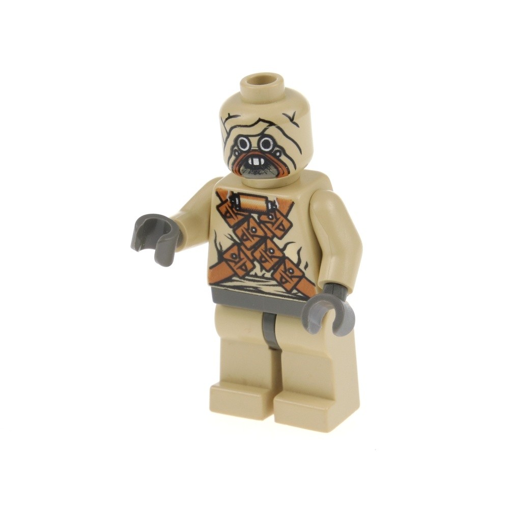 1x lego Mini Figurine Star Wars Tusken Raider Beige Belt Crossed 7113 sw0052