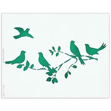 Birds On Branch Stencil - Flying Swallow Nature 10 Mil Mylar Template