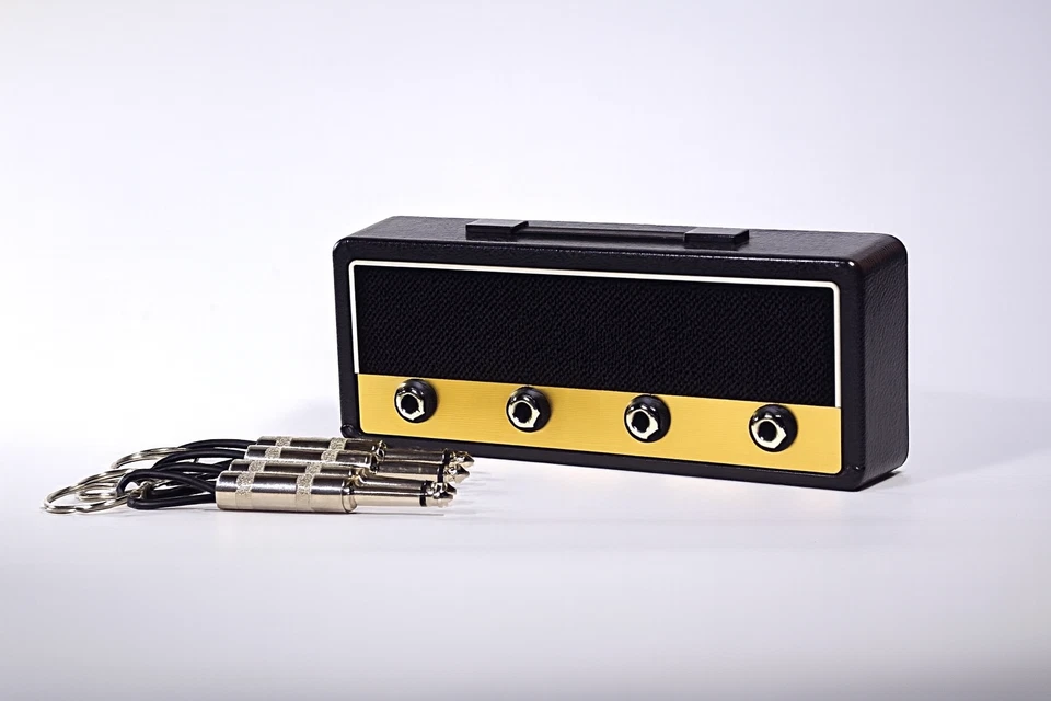 Llavero de guitarra vintage radio retro 4 enchufes montaje en pared 4 llavero incluido Foto 4 de 4