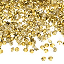 16800 Pcs Wedding Table Scatter Confetti Diamond, 3mm Fake Diamonds(Gold Tone)
