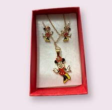 Minnie/Mickey Mouse Disney Earrings  Necklace Jewelry Set