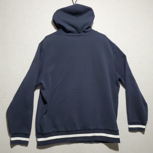 Polo Ralph Lauren Hoodie Mens XL Script Spellout Sweatshirt Navy Yellow Sweater - Picture 6 of 12