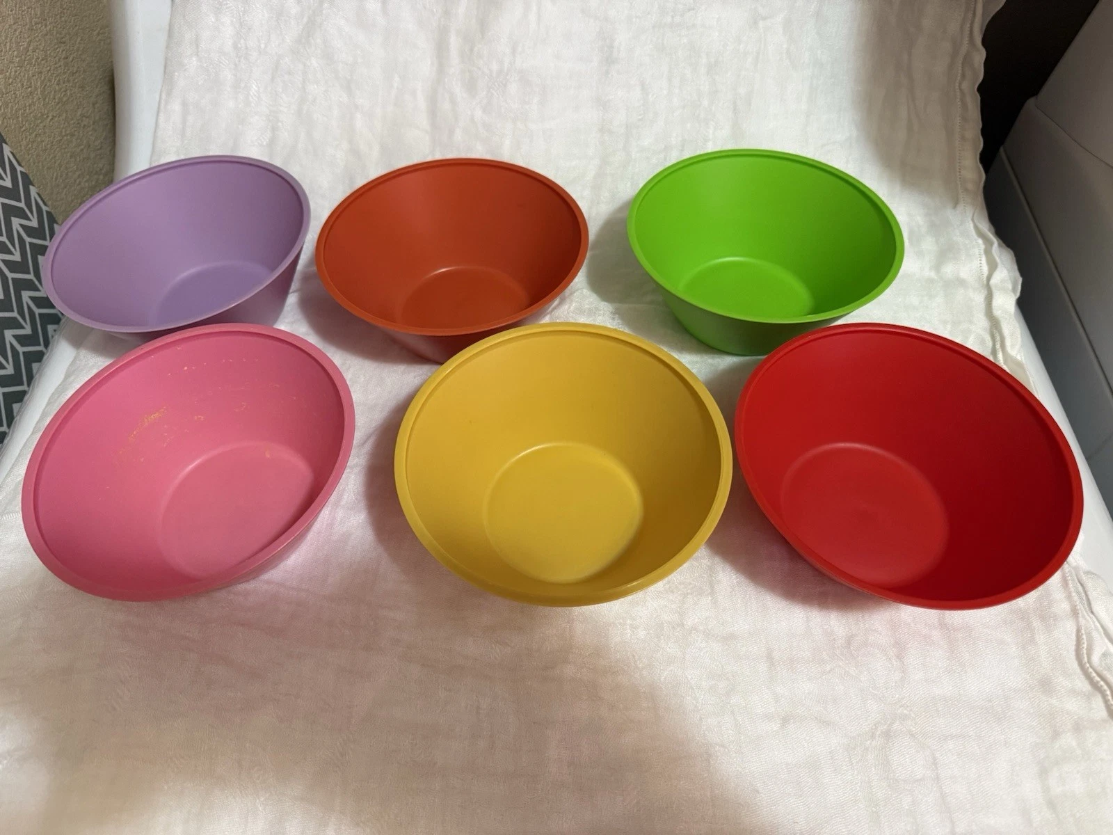 Vintage Parkay Margarine MCM Bowls 6 Unique Colors