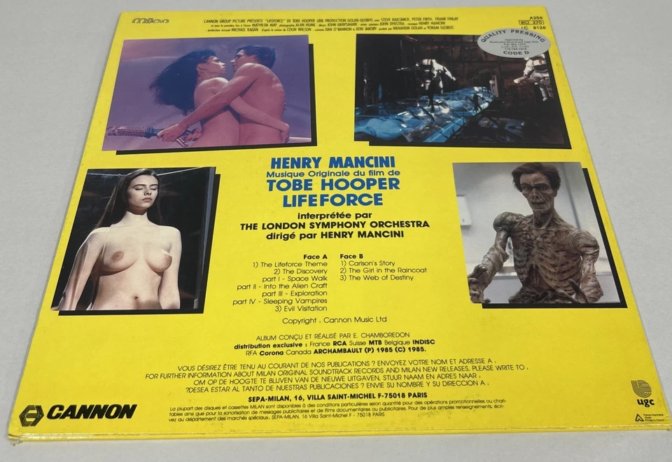 LIFEFORCE - TOBE HOOPER IMPORT FRANCE- MILAN A256 LP - Image 2 of 4