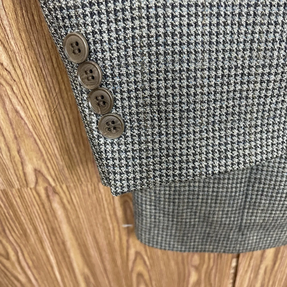 Abrigo deportivo Claiborne para hombre 46R verde multicolor suave texturizado lana doble ventilación Foto 4 de 4