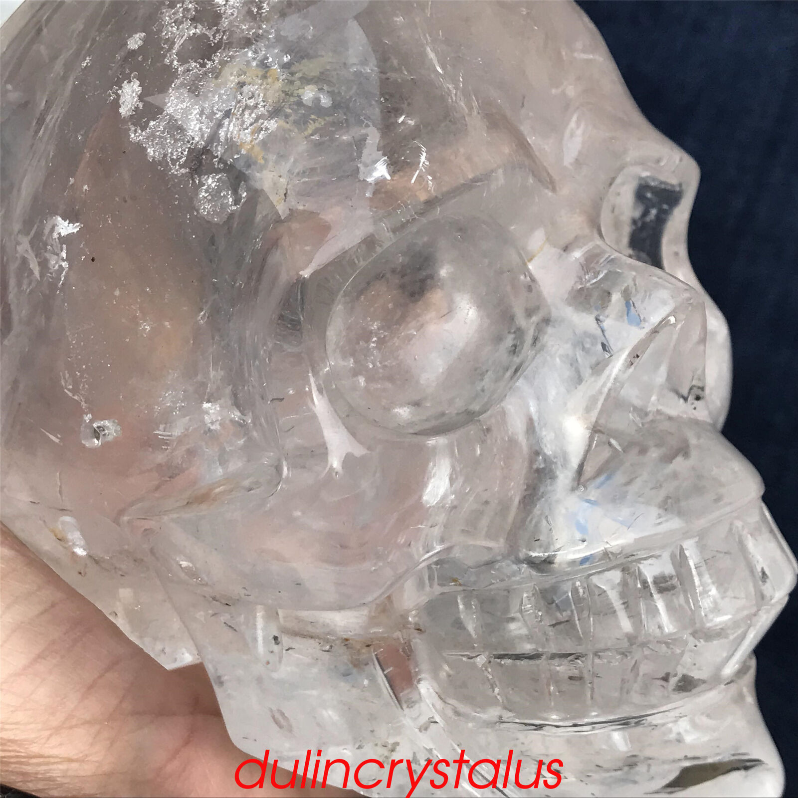 5.17LB Natural Clear Quartz Skull Quartz Crystal skull Healing Crystals  XK1474