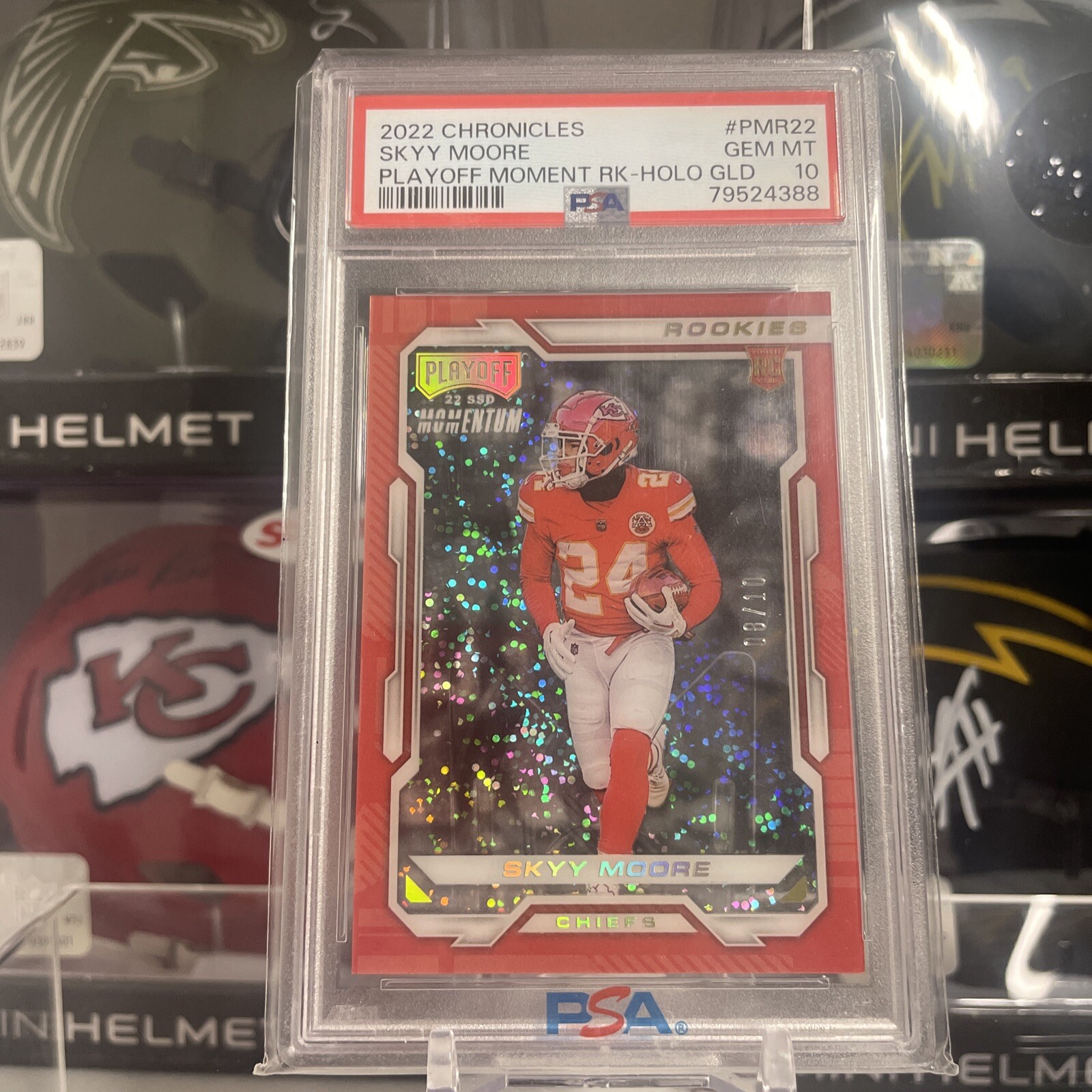 Skyy Moore Panini Chronicles Playoff Momentum Rookies #PMR22 Holo Gold