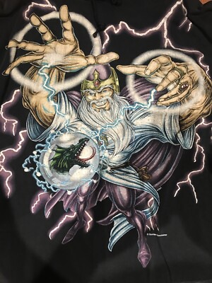 激レア　USA AMERICAN THUNDER Vintage USA Thunder Shirt Mens XXL Black 1990s Eagle America