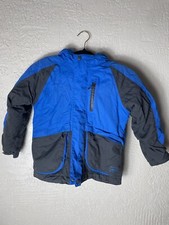 REI Boys Xs Blue Water Resistant Hooded Jacket Full Zip