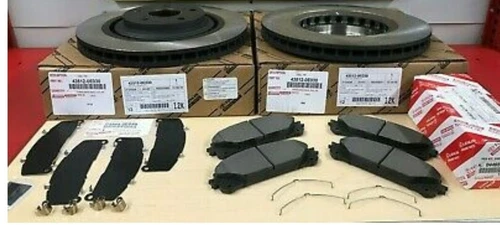 2009-2018 TOYOTA COROLLA & MATRIX GENUINE OEM FRONT BRAKE ROTORS TCMC PADS &SHIM