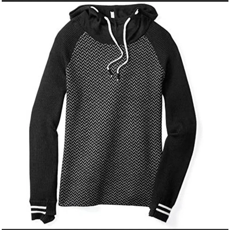 smartwool dacono merino wool blend chevron hoodie