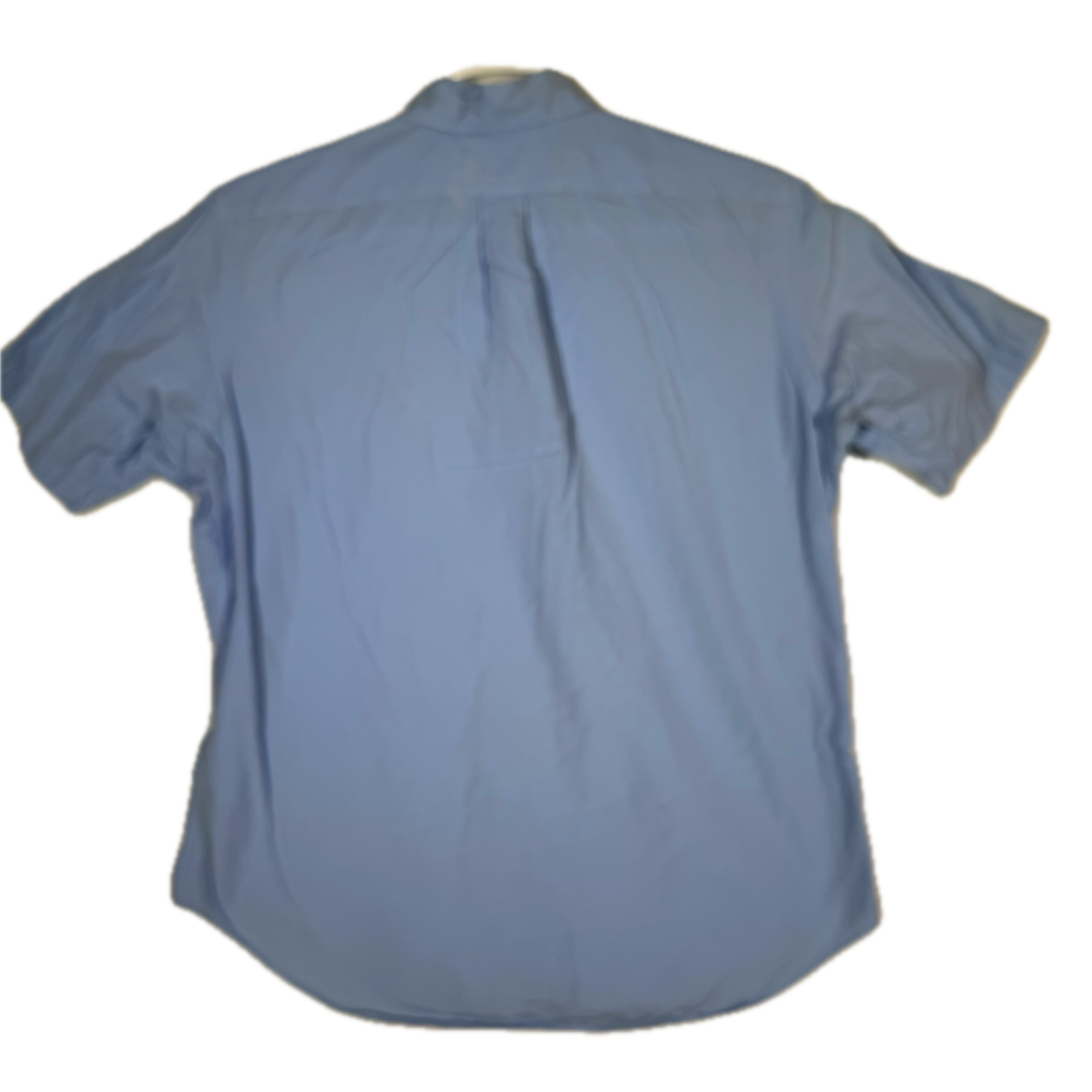 PONY Ralph Lauren Camicia Uomo Grande Blu Cotone Vestibilità Classica Manica Corta Bottoni M705