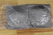 Rhonda Shear Underwire Bandeau w/Removable Pads-Grey -Medium-652682-NEW