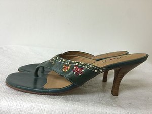 green dress sandals