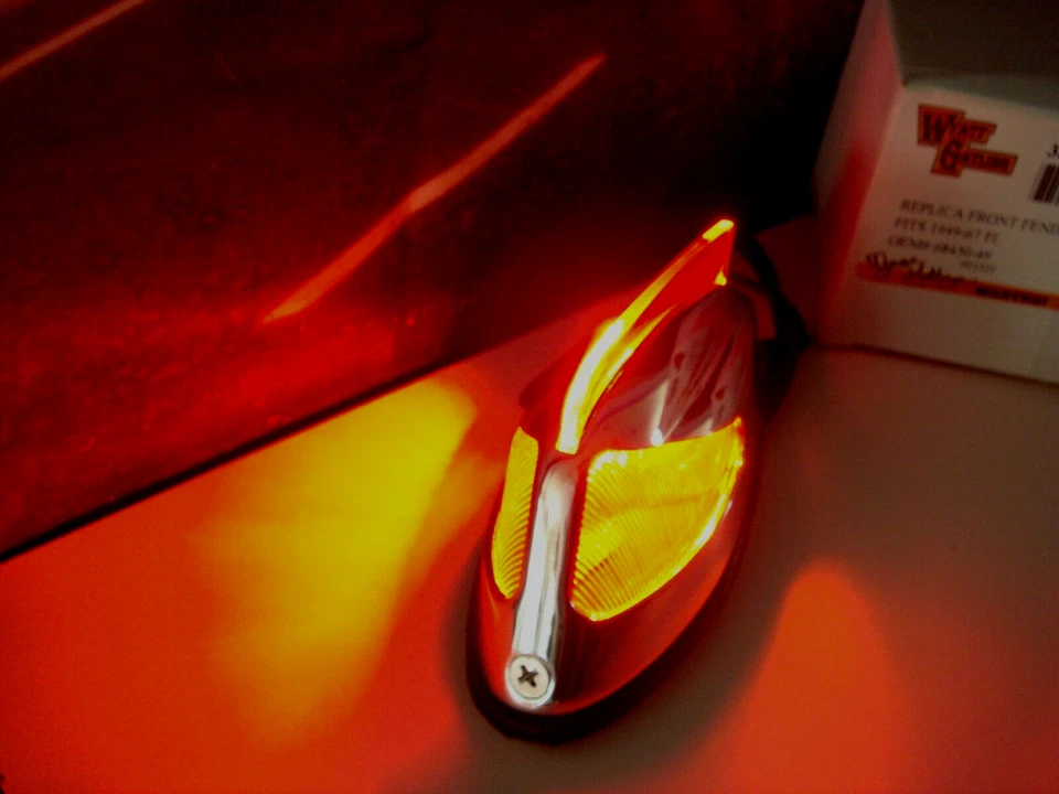 Harley Fr. Lâmpada Fender lente vermelha 49-67 Duo Hydra Glide Electra V-Twin 33-1730 Y1 - Imagem 3 de 4