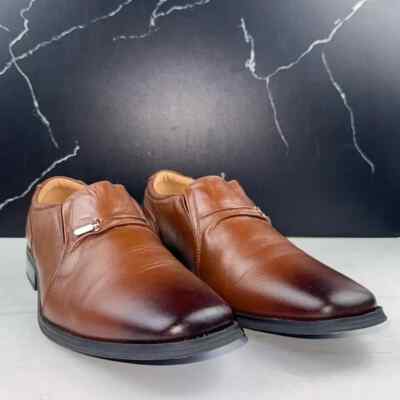 La Milano Brown and Tan Slipon Business Shoes . La Milano Tan Buckled Slip On Shoe – Avanti Milano Formalwear main image 4