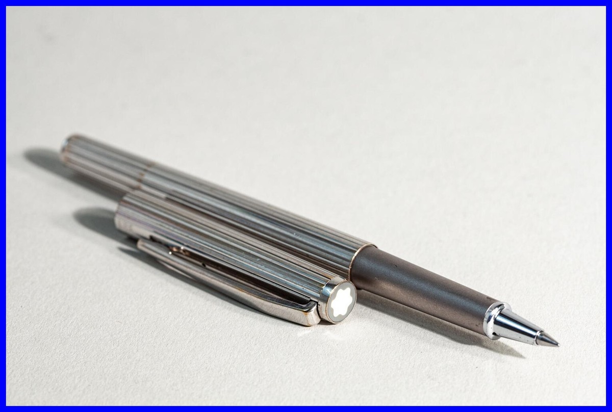 Vintage MONTBLANC NOBLESSE Rollerball Pen in PLATINUM finished