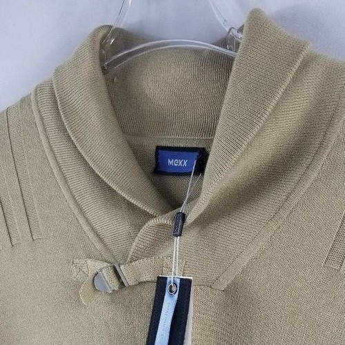 Mexx Mens Heavy Sweater Cowl Neck Strap Long Sleeve Beige Size Large - NWT - Picture 4 of 4