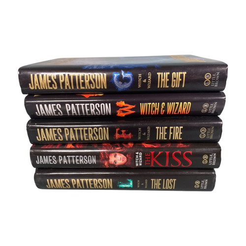 James Patterson Complete Set WITCH & WIZARD Kiss The Lost Gift Fire HB/DJ VGC - 第 2/3 張圖片