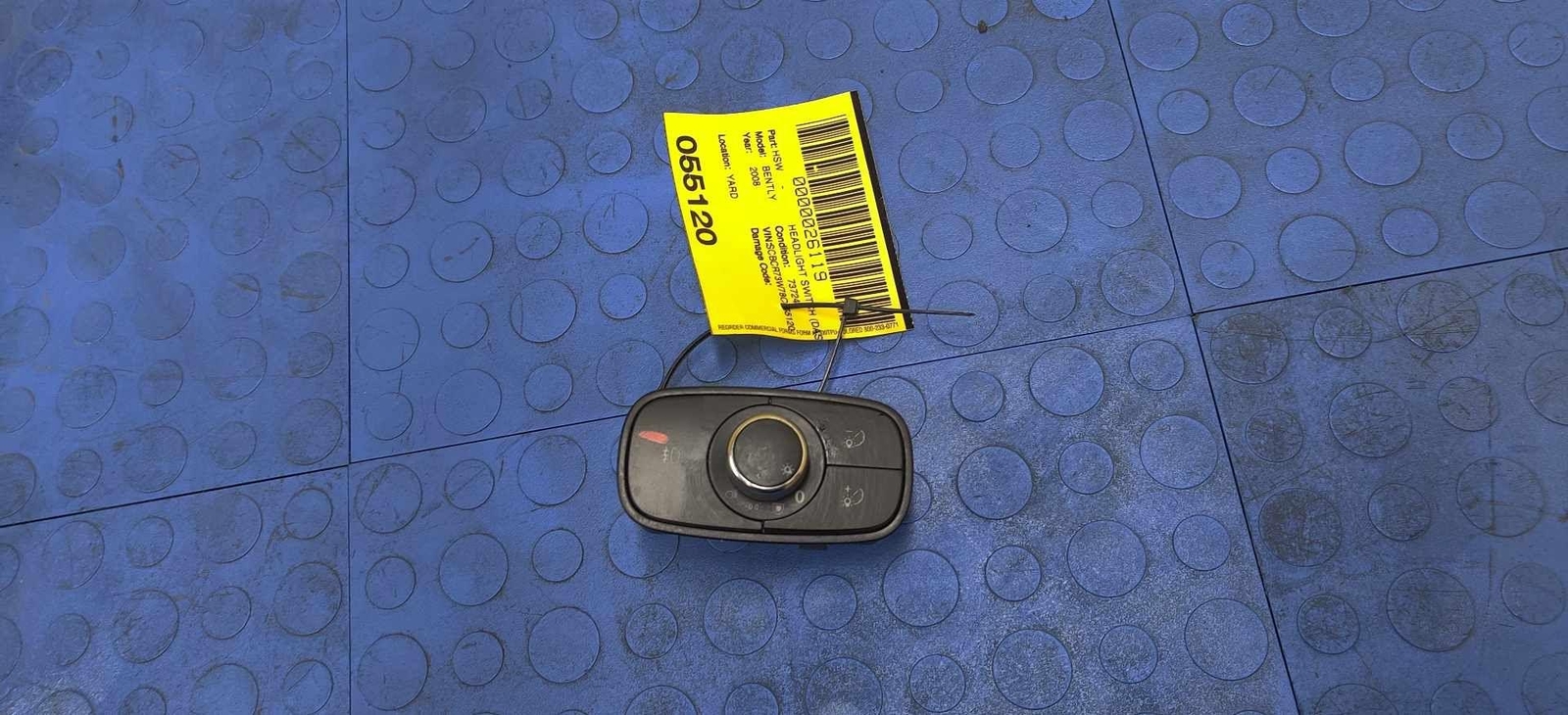 06 07 08 09 BENTLEY Continental GT Dash Headlight Switch w Dimmer OEM 3W0941531B