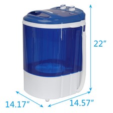 7.9lb Mini Washing Machine with Washer Spinner Gravity Drain Pump Hose Save Time