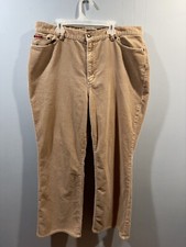 Womens Chaps Tan Corduroy Pants, Size 16 Casual or Dress Look Great. Classic