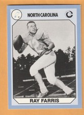 Ray Farris North Carolina Tar Heels 1990 Card #167 Charlotte NC 11K