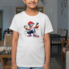 CHILDS KIDS BOYS  GIRLS TSHIRT TEE SUBLIMATION STREET TEDDY CASH COOL GIFT NEW