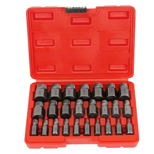 25x Screw Extractor Set Multi-Spline Easy Out Broken Bolt Remover Tool Hex Head - Picture 3 of 13