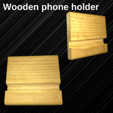 Wooden cell phone holder