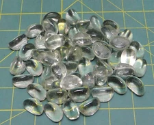 55pcs Clear Glass Pebbles Stones Vase Filler Aquarium Rocks Decorations, 7/8"