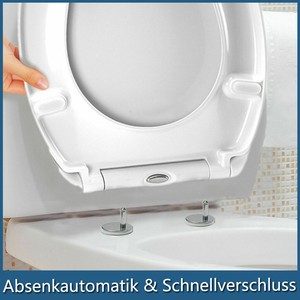 Toilettendeckel Wc Sitz Oval Form Absenkautomatik Klobrille Klodeckel Klositz Ebay